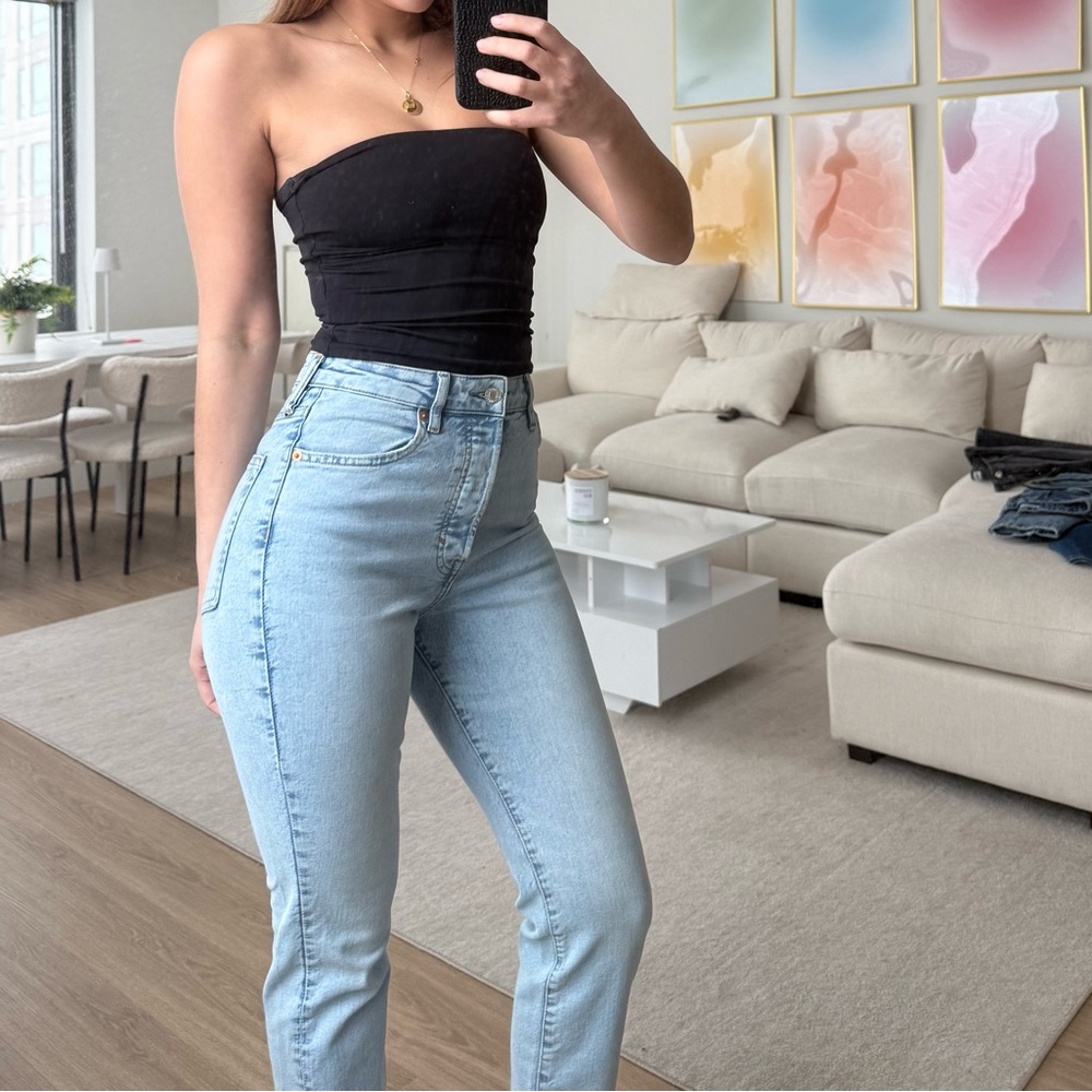 Zara High Rise Light Blue Women's Jeans